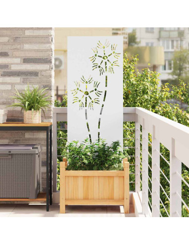 Schermo per privacy in giardino Traforo Bianco 50 x 140 cm