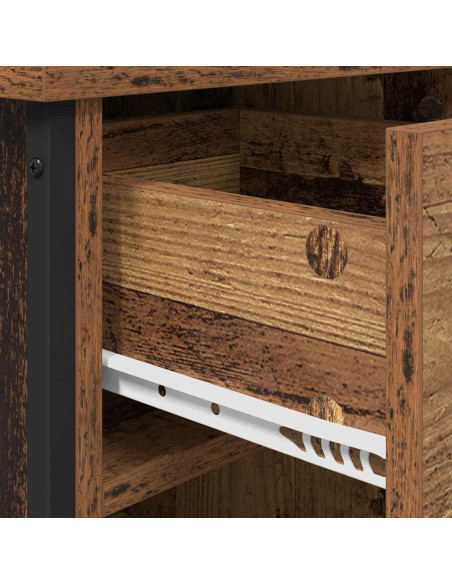 Armadio da Notte con cassetto Legno vecchio 40 x 42 x 50 cm