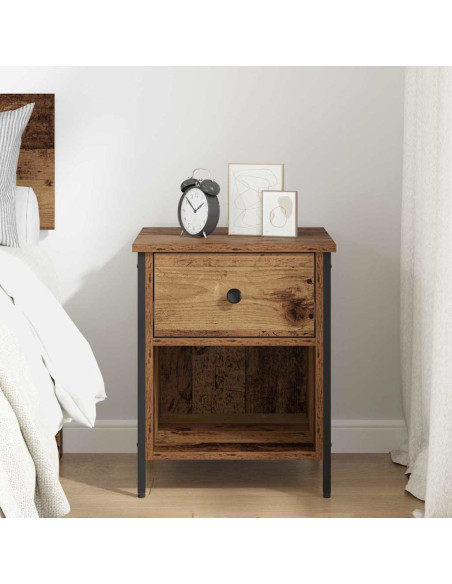 Armadio da Notte con cassetto Legno vecchio 40 x 42 x 50 cm