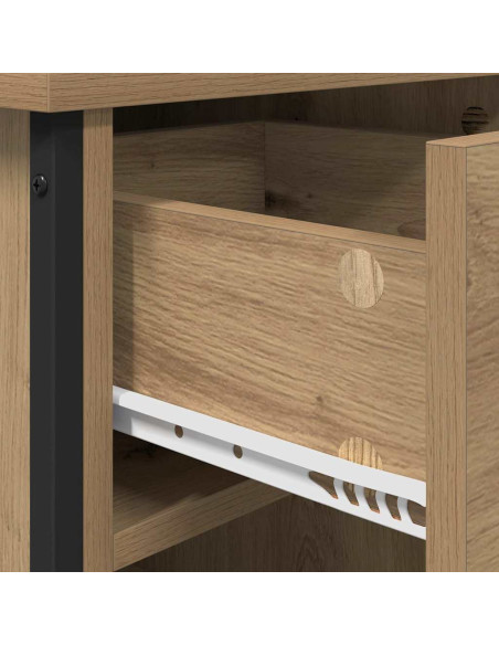 Armadio da Notte 2 pcs rovere artigianale 40 x 42 x 50 cm