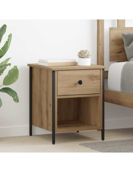 Armadio da Notte 2 pcs rovere artigianale 40 x 42 x 50 cm