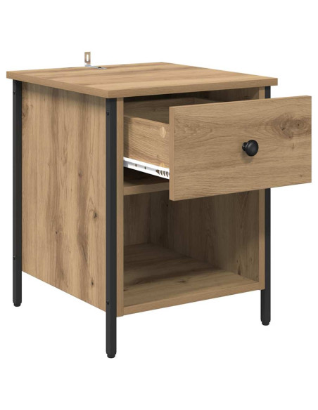 Armadio da Notte 2 pcs rovere artigianale 40 x 42 x 50 cm