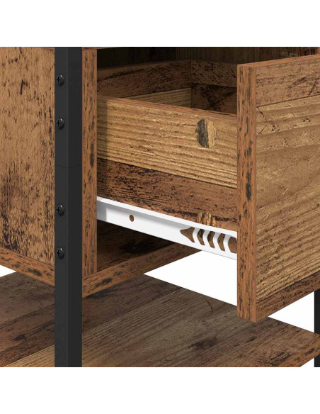 Armadio da Notte con cassetto Legno vecchio 40 x 42 x 56 cm