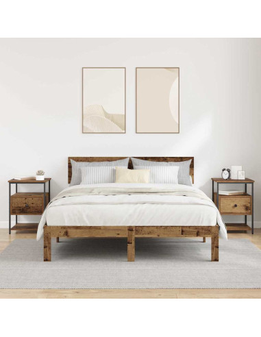 Armadio da Notte 2 pcs Legno vecchio 40 x 42 x 56 cm