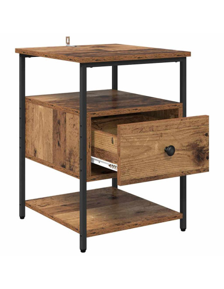 Armadio da Notte 2 pcs Legno vecchio 40 x 42 x 56 cm