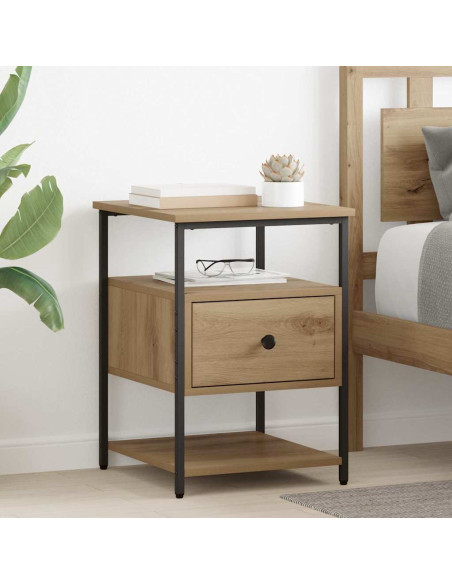 Armadio da Notte 2 pcs rovere artigianale 40 x 42 x 56 cm