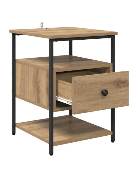 Armadio da Notte 2 pcs rovere artigianale 40 x 42 x 56 cm