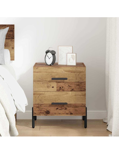 Armadio da Notte con cassetto Legno vecchio 40 x 35 x 47,5 cm