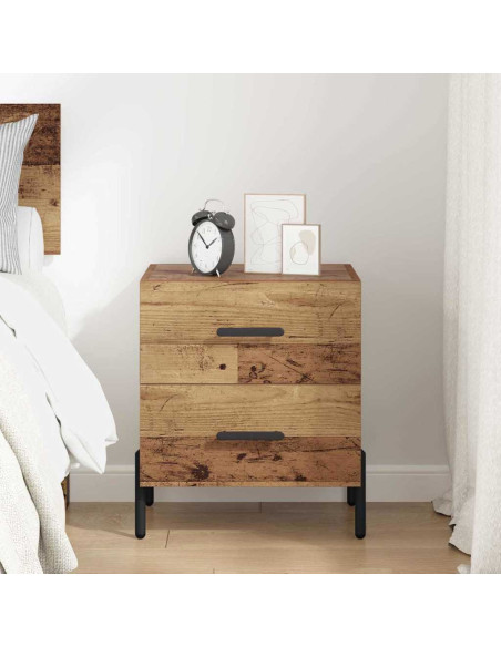 Armadio da Notte con cassetto Legno vecchio 40 x 35 x 47,5 cm