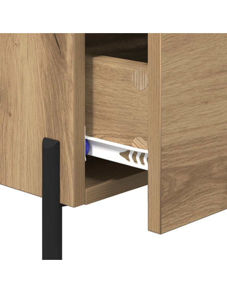 Armadio da Notte 2 pcs rovere artigianale 40 x 35 x 47,5 cm