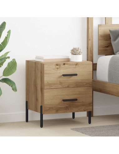Armadio da Notte 2 pcs rovere artigianale 40 x 35 x 47,5 cm