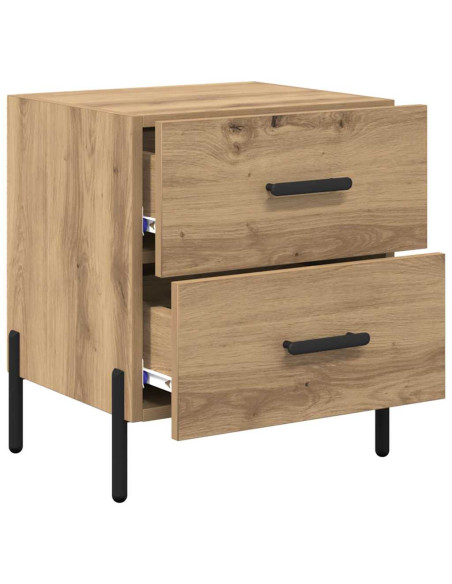 Armadio da Notte 2 pcs rovere artigianale 40 x 35 x 47,5 cm