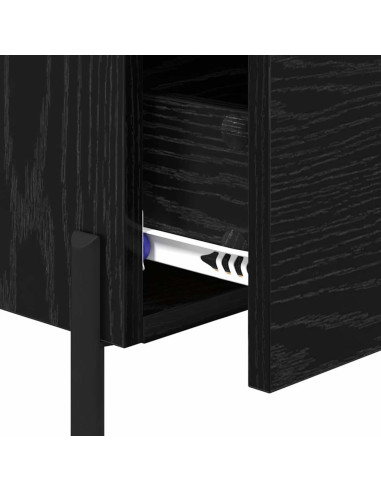 Armadio da Notte 2 pcs Rovere nero 40 x 35 x 47,5 cm