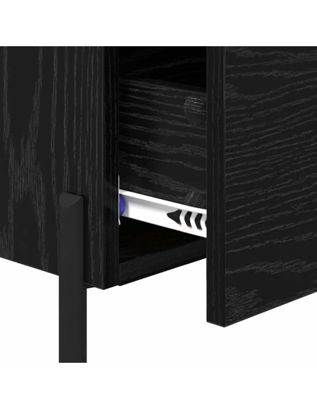 Armadio da Notte 2 pcs Rovere nero 40 x 35 x 47,5 cm