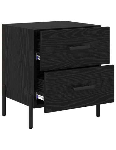 Armadio da Notte 2 pcs Rovere nero 40 x 35 x 47,5 cm