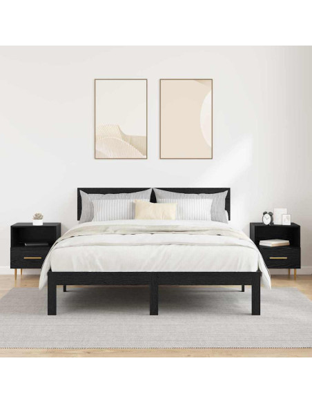 Comodino 2 pcs Nero 40 x 35 x 47,5 cm Legno multistrato