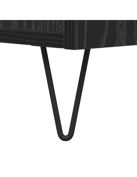 Tavolino da salotto Rovere nero 80 x 80 x 36.5 cm