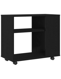 Tavolino laterale in rovere nero 70x35x60 cm in legno ingegnerizzato 2