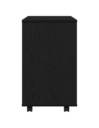 Tavolino laterale in rovere nero 70x35x60 cm in legno ingegnerizzato