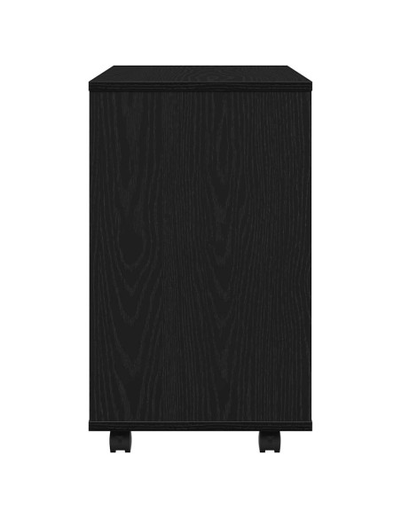 Tavolino laterale in rovere nero 70x35x60 cm in legno ingegnerizzato