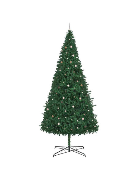 Albero di Natale artificiale con luci a corde decorative