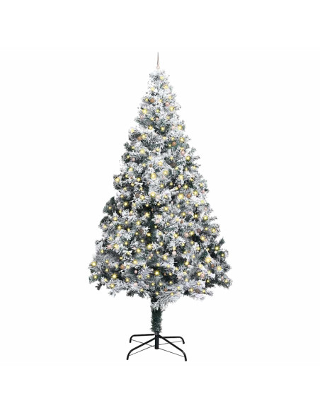 Albero di Natale artificiale preilluminato con set di palline