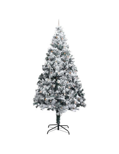 Albero di Natale artificiale preilluminato con set di palline
