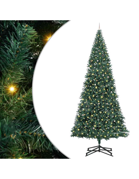 Albero di Natale artificiale preilluminato con set di palline