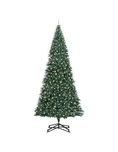Albero di Natale Artificiale Pre-illuminato con Set di Palline