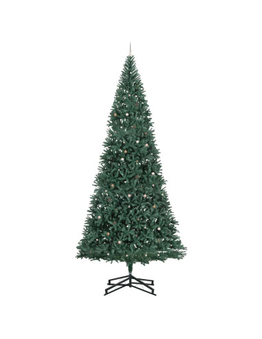 Albero di Natale artificiale preilluminato con set di palline