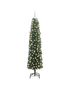 Albero di Natale artificiale con 300 LED Verde 180 cm 2
