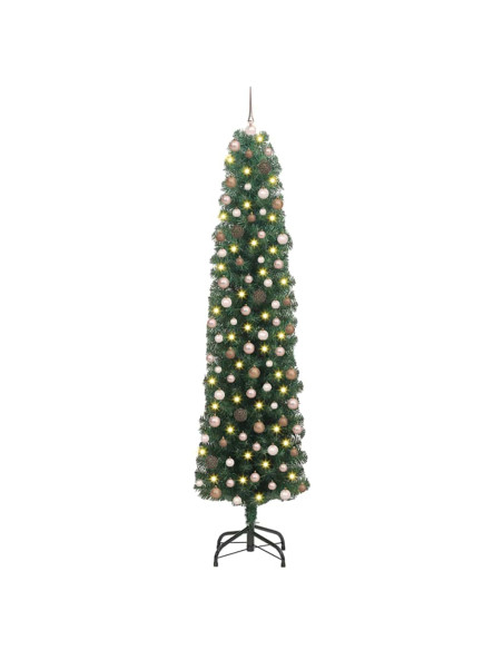Albero di Natale snodato Verde 210 cm Plastica e metallo