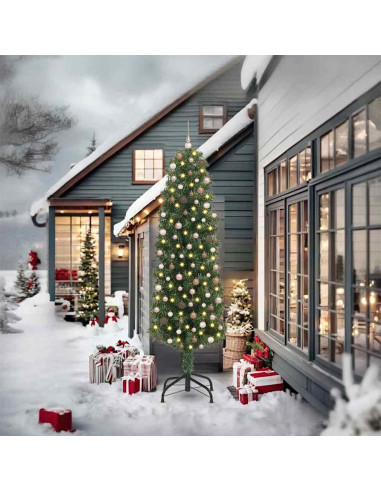 Albero di Natale snodato con supporto Verde 61 x 61 x 240 cm