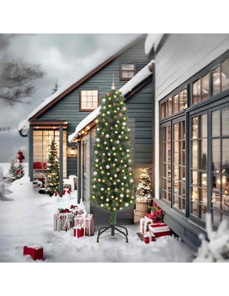 Albero di Natale snodato con supporto Verde 61 x 61 x 240 cm