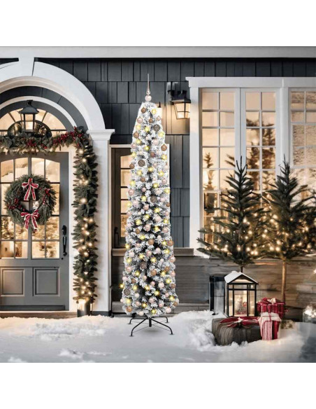 Albero di Natale snodato con supporto Verde 55 x 55 x 210 cm