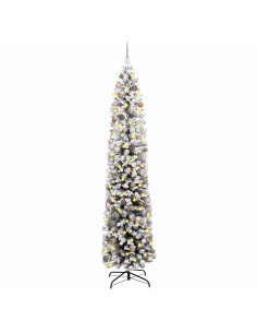 Albero di Natale artificiale con 300 LED Verde 240 cm 2