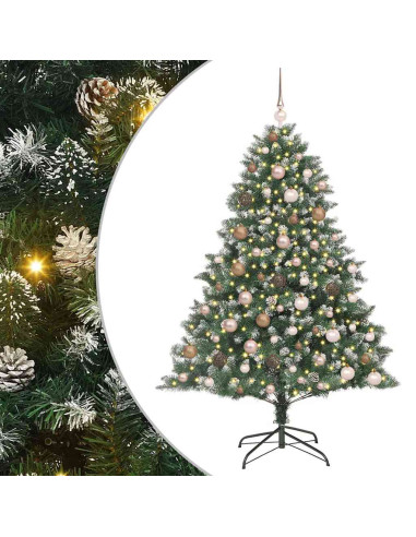 Albero di Natale artificiale con 300 LED Verde 180 cm