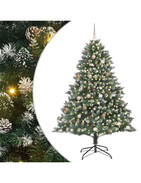 Albero di Natale artificiale con 300 LED Verde 210 cm