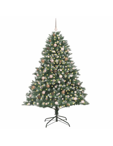 Albero di Natale artificiale con 300 LED Verde 210 cm