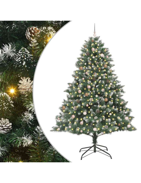 Albero di Natale artificiale con 300 LED Verde 240 cm