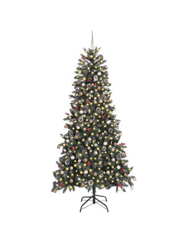 Albero di Natale artificiale con 300 LED Verde 240 cm