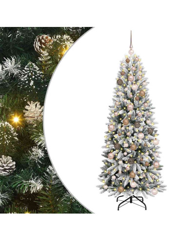 AlberodiNataleartificiale con supporto Bianco 180cm PVC