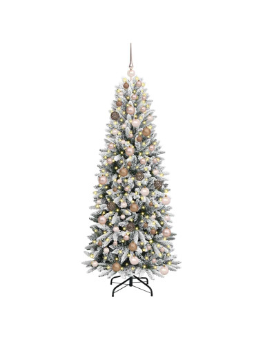 AlberodiNataleartificiale con supporto Bianco 180cm PVC