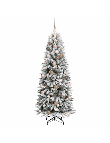 AlberodiNataleartificiale con supporto Bianco 180cm PVC