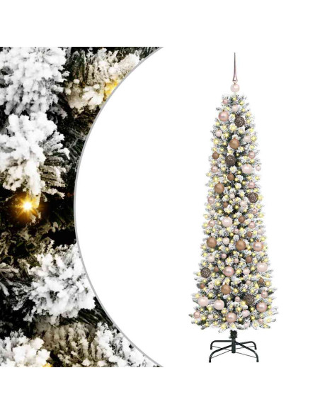 AlberodiNataleartificiale con supporto Bianco 180cm PVC