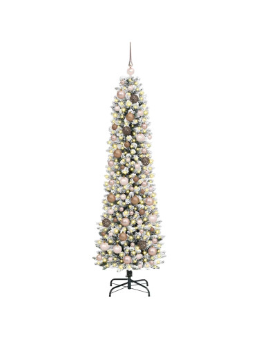AlberodiNataleartificiale con supporto Bianco 180cm PVC