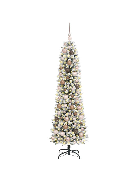 AlberodiNataleartificiale con supporto Bianco 180cm PVC