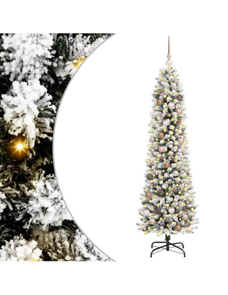 AlberodiNataleartificiale con supporto Bianco 210cm PVC