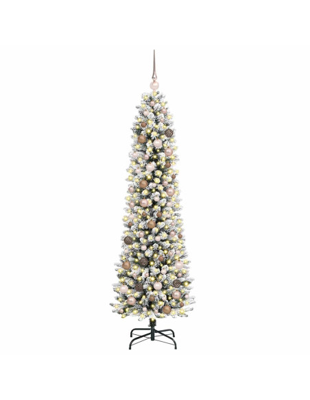 AlberodiNataleartificiale con supporto Bianco 210cm PVC