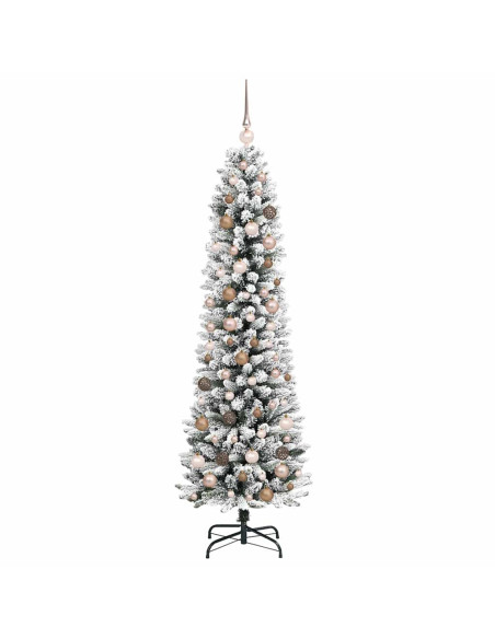 AlberodiNataleartificiale con supporto Bianco 210cm PVC